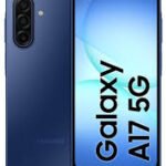 Samsung Galaxy A17 5G 8GB 256GB azul nuevo visto de frente y trasera