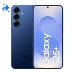Samsung Galaxy S25 Plus 512GB azul marino nuevo visto de frente y trasera