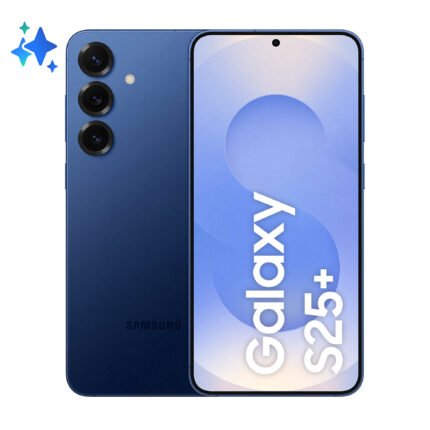 Samsung Galaxy S25 Plus 512GB azul marino nuevo visto de frente y trasera