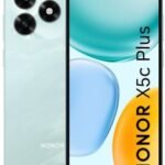 HONOR X5c Plus 4GB/256GB cian océano nuevo con diseño frontal y trasero