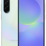 Samsung Galaxy A36 5G 256GB verde lima Awesome Lime nuevo vista frontal y trasera