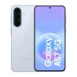 Samsung Galaxy A57 5G 256GB azul hielo Awesome Icyblue nuevo vista frontal y trasera