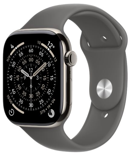 Apple Watch Series 11 GPS + Cellular 46mm Titanio Natural Natural Titanium con Stone Grey Sport Band