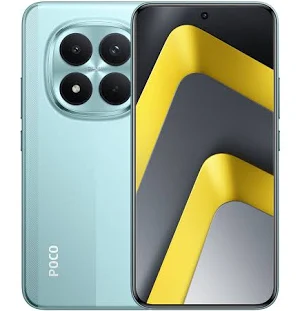 POCO M8 5G 8GB+256GB verde nuevo, vista frontal y trasera