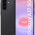 Samsung Galaxy A37 5G 256GB gris Awesome Charcoal nuevo vista frontal y trasera