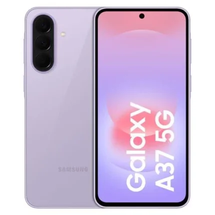Samsung Galaxy A37 5G 256GB lavanda Awesome Lavender nuevo vista frontal y trasera