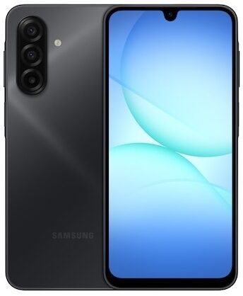 Samsung Galaxy A17 8GB 256GB negro nuevo visto de frente y trasera