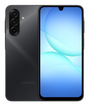 Samsung Galaxy A17 8GB 256GB negro nuevo visto de frente y trasera