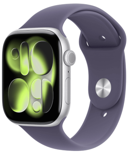 Apple Watch Series 11 LTE 46mm Aluminio Plata con correa Niebla Lila S/M