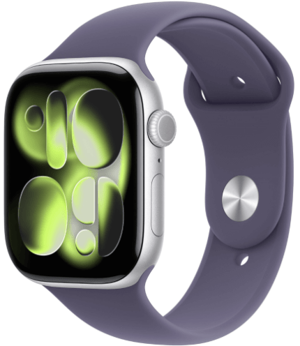 Apple Watch Series 11 LTE 46mm Aluminio Plata con correa Niebla Lila M/L