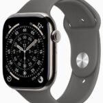Apple Watch Series 11 GPS + Cellular 46mm Titanio Natural Natural Titanium con Stone Grey Sport Band