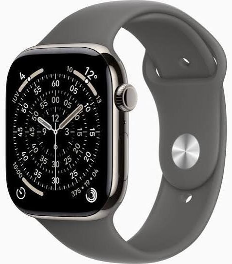 Apple Watch Series 11 GPS + Cellular 46mm Titanio Natural Natural Titanium con Stone Grey Sport Band