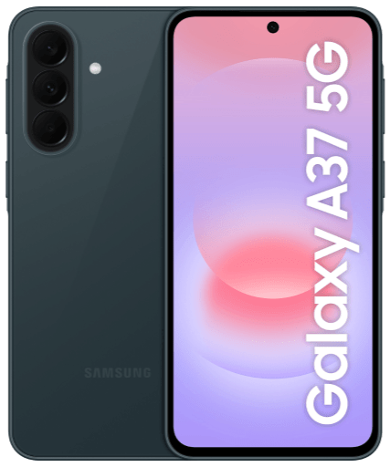 Samsung Galaxy A37 5G 256GB verde grisáceo Awesome Gray Green nuevo vista frontal y trasera