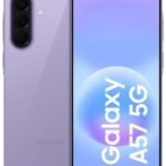 Samsung Galaxy A57 5G 256GB lila Awesome Lilac nuevo vista frontal y trasera