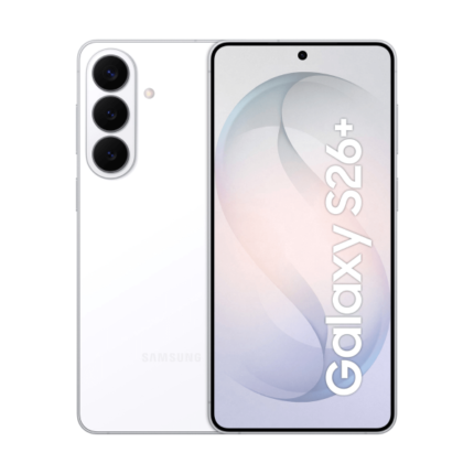 Samsung Galaxy S26+ 5G 512GB blanco White nuevo vista frontal y trasera