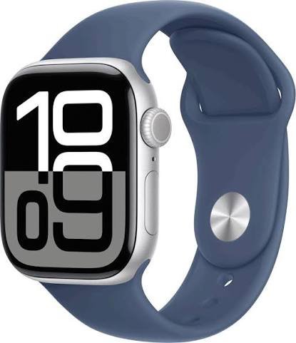 Apple Watch Series 10 LTE 42mm Aluminio Plata con correa deportiva Denim