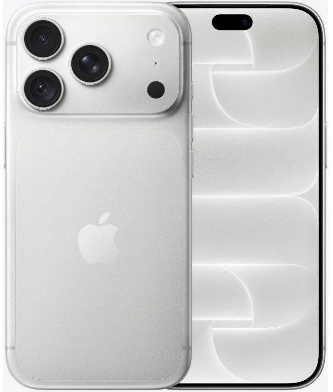 Apple iPhone 18 Pro 2TB Plata (Silver), vista frontal y trasera.