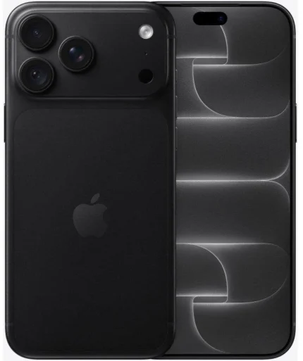 Apple iPhone 18 Pro 2TB Negro (Black), vista frontal y trasera.
