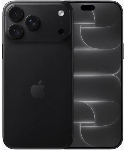 Apple iPhone 18 Pro Max 1TB Negro (Black), vista frontal y trasera.