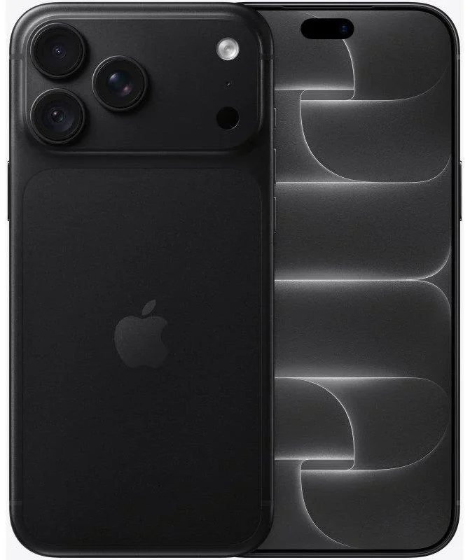 Apple iPhone 18 Pro Max 2TB Negro Apple iPhone 18 Pro Max 2TB Negro (Black), vista frontal y trasera del smartphone.