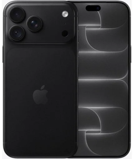 Apple iPhone 18 Pro 1TB Negro (Black), vista frontal y trasera.