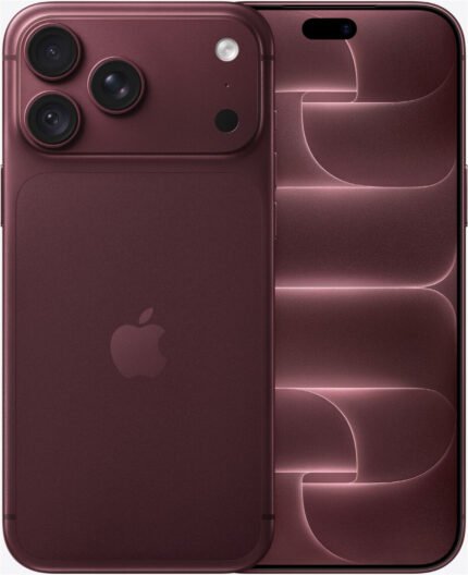 Apple iPhone 18 Pro 1TB Burdeos (Burgundy), vista frontal y trasera.